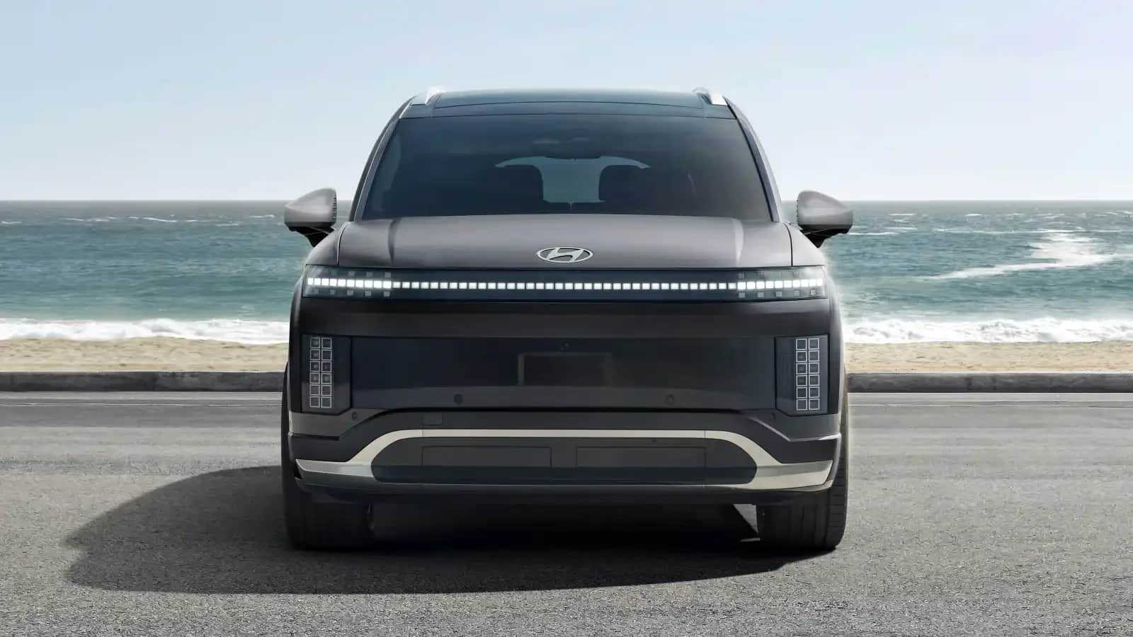 Hyundai IONIQ 9 on the road — three-row electric SUV
