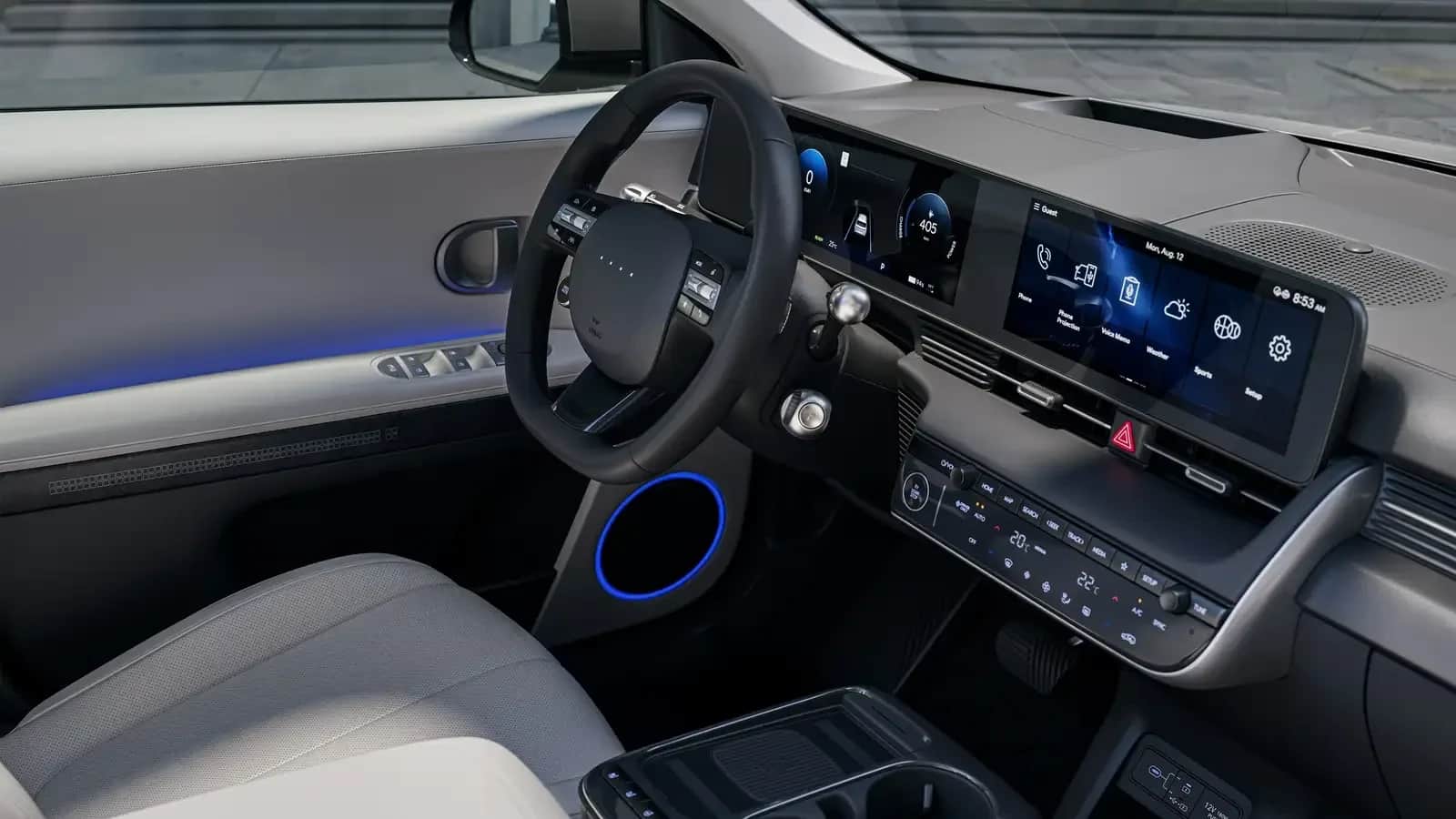 Intérieur du Hyundai IONIQ 5 — cockpit et espace