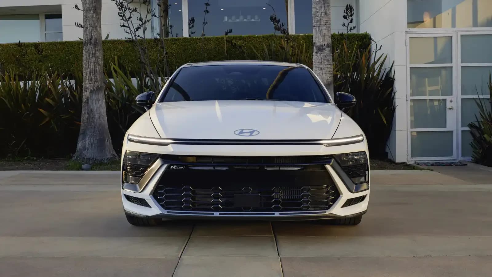 Hyundai SONATA on the road — sedan with surefooted handling