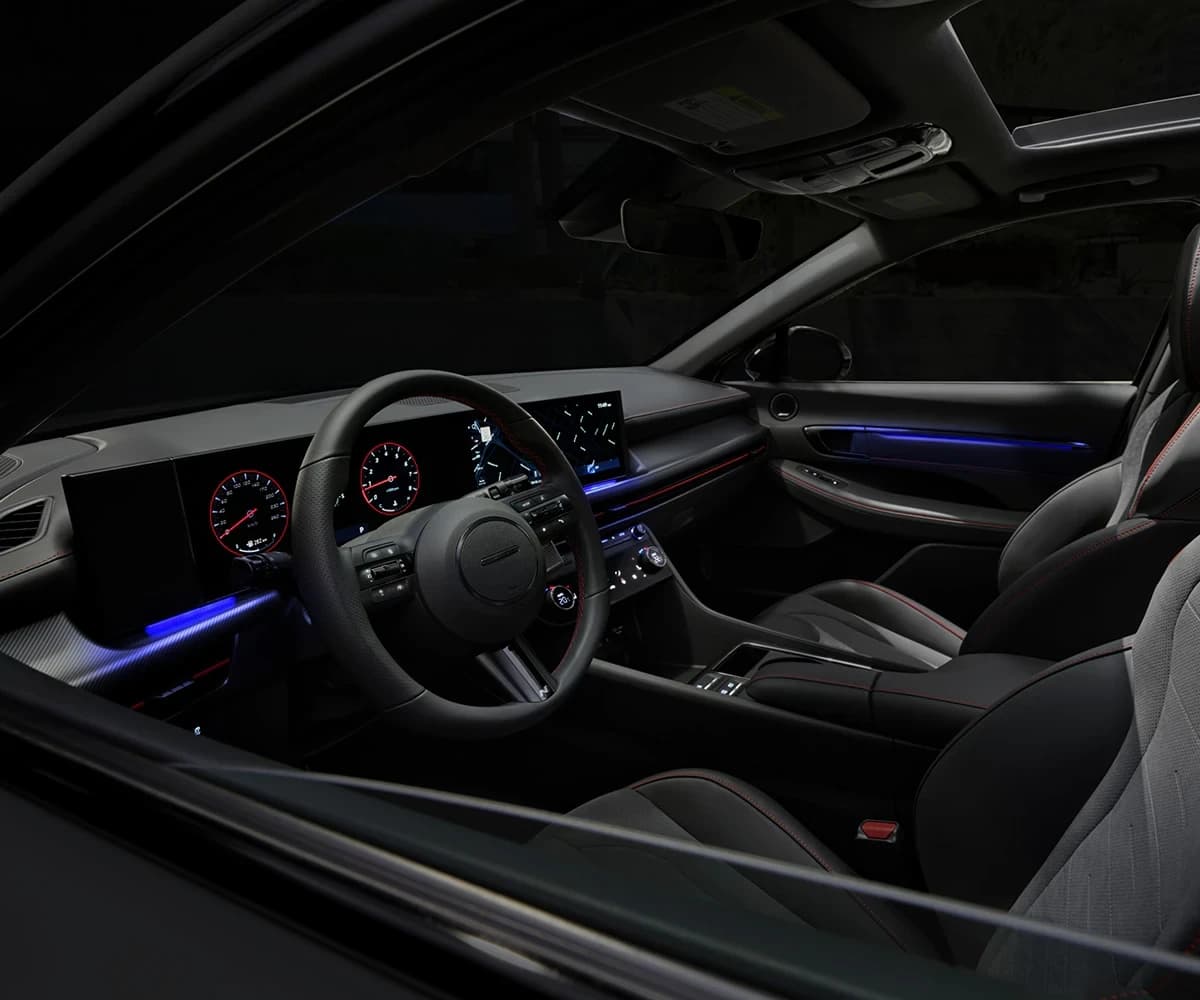 Interior of the Hyundai SONATA — dual display and intuitive controls