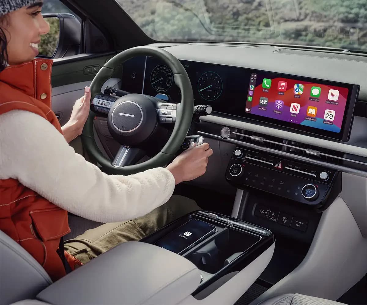 Hyundai TUCSON interior — central display and intuitive controls