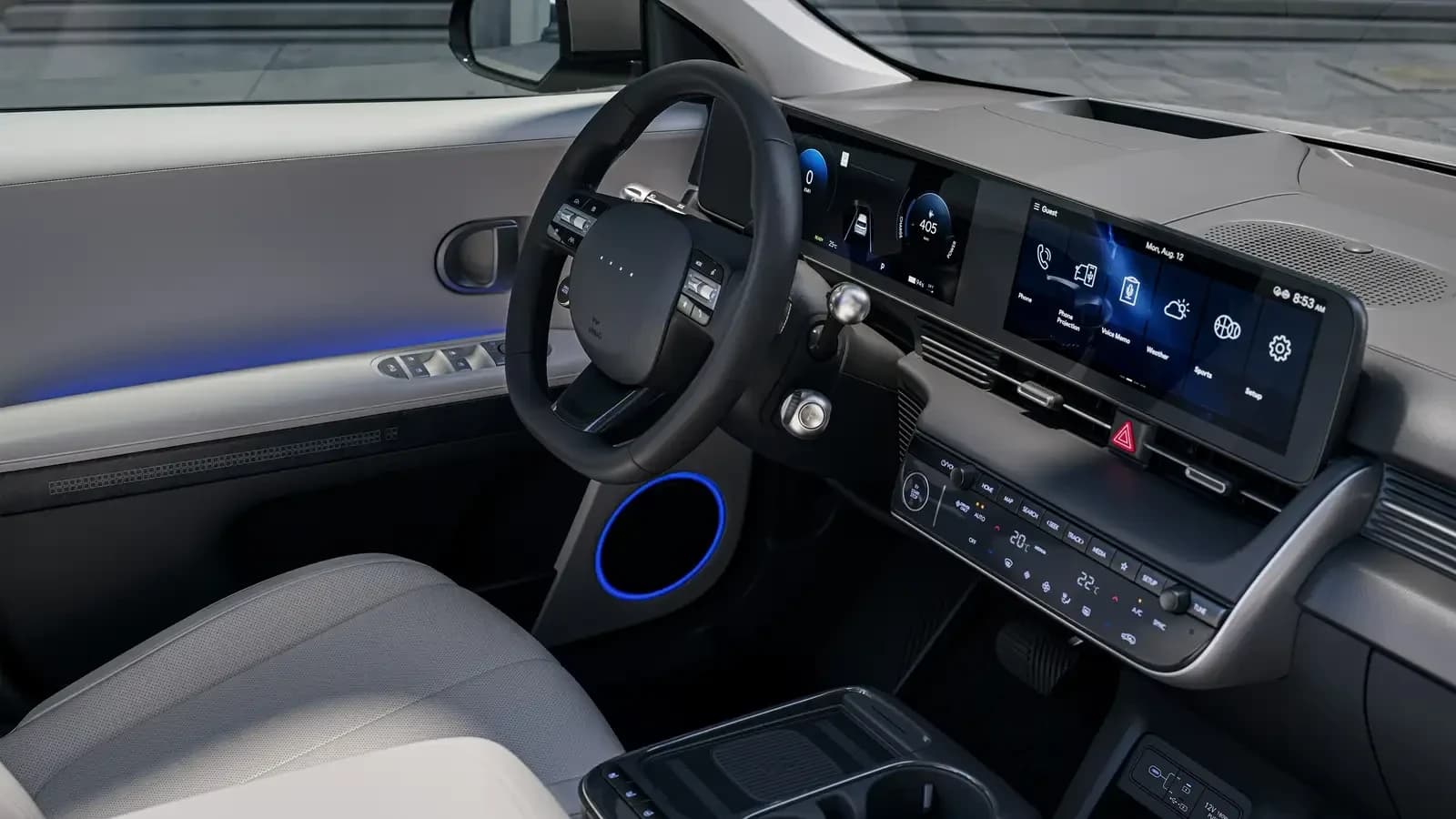 Interior of the Hyundai IONIQ 5 — cockpit and space